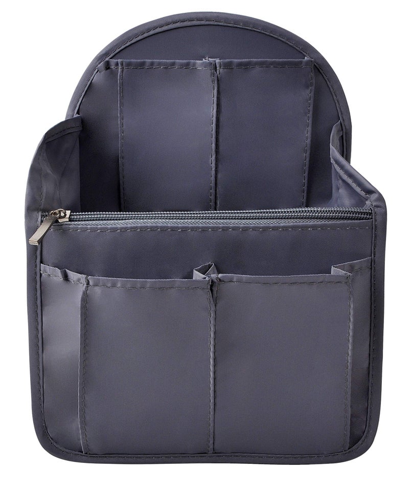 Vercord Backpack Organizer Insert Liner Hanging Travel Bag in Bag with Many Pockets Grey Medium - Image 2
